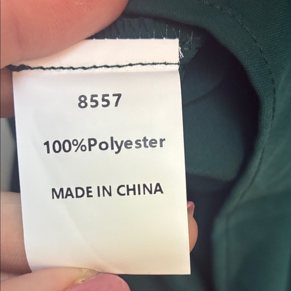 Studio Y Emerald Green Blouse with Ruched Sleeves - Picture 6 of 8